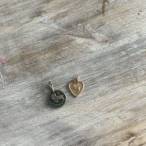 Aries women gold and sterling silver set of pendants